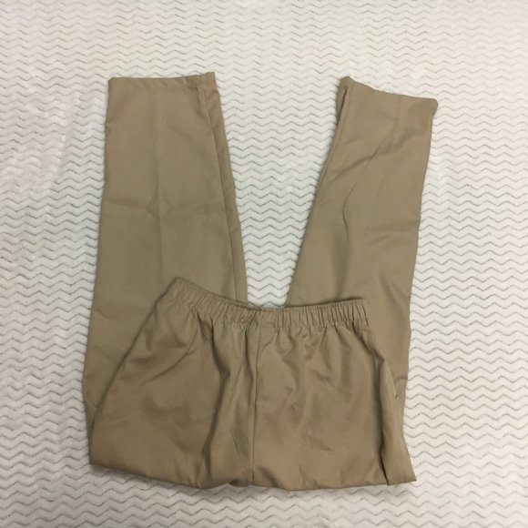 Rebecca Malone Elastic Pull On Pants - Size: Petite Medium Tan - Picture 3 of 5